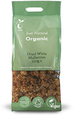 Organic Dried White Mulberries 250g