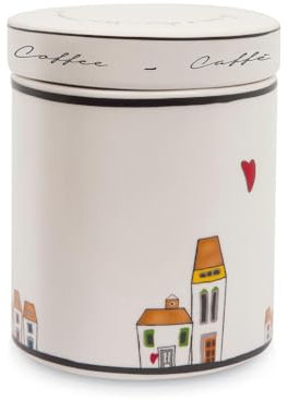 Egan Barattolo Collezione Le Casette. Oggetto Realizzato in Porcellana di Colore Bianco. Dimensione: 12,5X10X10 cm. La referenza è LC02T/2CA