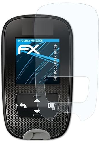 atFoliX Schutzfolie kompatibel mit Accu Chek Guide Folie, ultraklare FX Displayschutzfolie (2X)