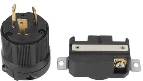 Twist-Lock-Steckdosen-Set, NEMA L6-30P L6-30R 30A 250 V, 3-poliger Stecker, Industriequalität