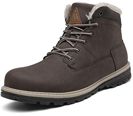 PASTAZA Warme Winterschuhe Herren Damen Winterstiefel Outdoor Winterboots Gefüttert Schneestiefel Dunkelbraun 47