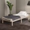 Hansales Bettgestell 70x200 cm Lisette mit Lattenrost mit Füßen – Futonbett aus Vollholz mit Rollrost – Bettrahmen 300 kg belastbar – Stabiles Holzbett – unbehandeltes FSC®-zertifiziertes Massivholz