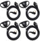 HYS Lot de 4 écouteurs en forme de D avec micro pour talkie-walkie compatible avec radio bidirectionnelle Kenwood TH-F7 TK-2100 Baofeng UV-5R