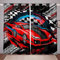 Loussiesd Auto Blickdichte Vorhänge Für Jungen Cooles Rennsportwagen Vorhänge für Kinder Kinder Extremsport Thema Fenstervorhang 137x117cm Modern Rot Automobil Zimmer Dekor