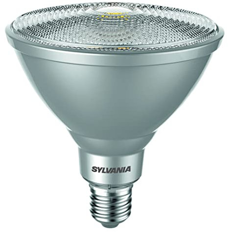 SYLVANIA LED-Lampe, E27 Sockel, 1200 Lumen, Cool White (4000 Kelvin), 15 Watt Leistung, 25000h Lebensdauer, 121mm Durchmesser, 134mm Länge, Klarer Reflektor Kolben, 1er Pack