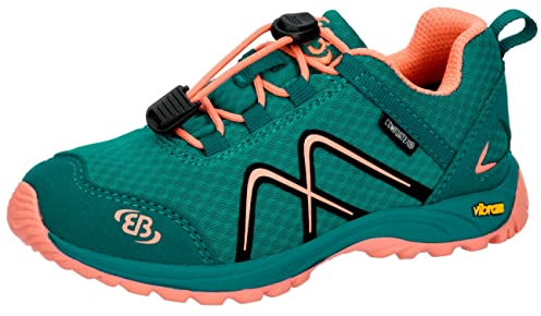 Brütting Unisex Kinder Guide Trekking- & Wanderhalbschuhe, Petrol Lachs, 28 EU