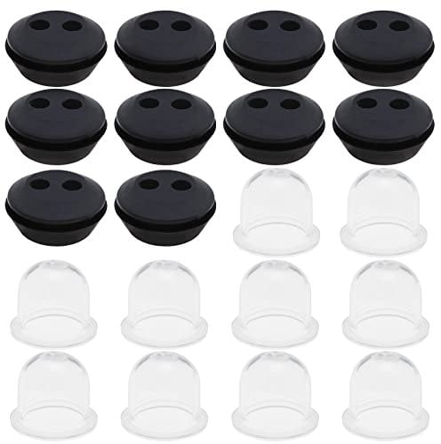 EMSea 10PCS Rubber Grommet 2 Holes Fuel Tank Seal Grommet & 10PCS Petrol Fuel Primer Bulb 22mm Pump Carburettor Pump for Trimmers Lawn Mower Chain Saws