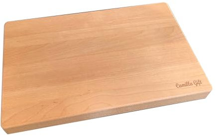 Fackelmann Tagliere professionale spesso in hard wood, materiale legno di faggio robusto di alta qualità, rettangolare, Dimensioni 45 x 29,5 x 3,5 cm, Linea Camilla Gift