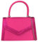 Girly Handbags Pochette da donna glitterate in raso, Fucsia, W 22, H 14, D 7 cm (W 9, H 6, D 3 inches)