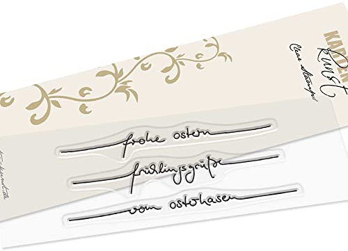 Karten-Kunst Clear Stamps KK-0236 Stempel Schriftzüge Ostern Silikonstempel