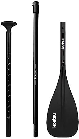 JISADER Pala de Barco Desmontable Ajustable de aleación de Aluminio Paddle Board Paddles Kayak Paddles para Surfear Actividades al Aire Libre Tabla de Surf, Negro, niños