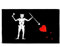 Ericetion Pirat Edward Unterrichten Flagge Große 3x5 Ft, Outdoor -Polyester, Messing -Tiere Für Einfache Anzeigen Blutige Flaggen Blackbeard Halloween Flagge