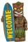 Warmhm Hawaiianische Ornamente Aus Kunstharz Tiki-bar- Heimdekoration Lebendige Tiki-Statue Kunstharz Handwerk Ornament
