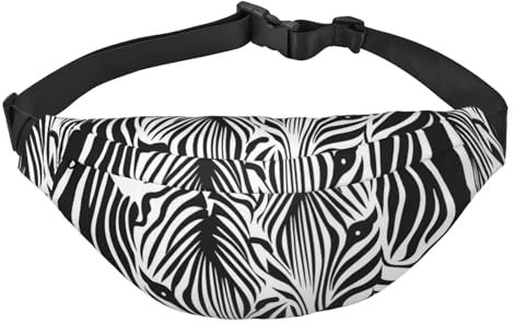 Bauchtasche für Männer und Frauen, schöne Rose, Geschenk, bedruckt, Umhängetasche, große Crossbody-Brusttasche für Sport, Laufen, Reisen, Abstraktes Tier Zebra, Einheitsgröße, Taschen-Organizer