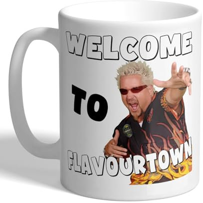 I Love Mugs - Guy Fieri - Welcome to Flavourtown - Triple D - Food Lover Mug, Ceramic, 11fl.oz.