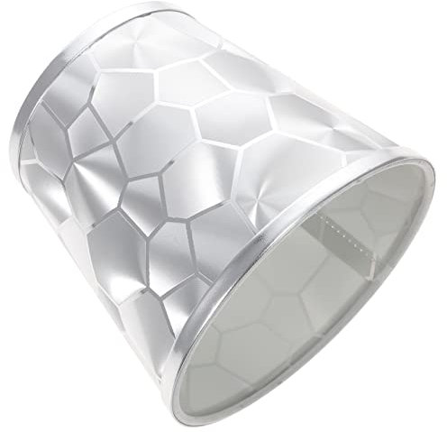 Einfacher Lampenschirm aus PVC für Tischlampen, Silber, Modern