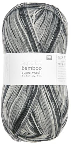 Rico Design Strickwolle Superba Bamboo 420m Handarbeit Strickgarn Farbe 061