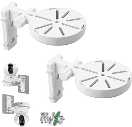 Kamera Wandhalterung, Überwachungskamera Halterung, Kamera Deckenhalterung, Universal Kamerahalterung, Kunststoffe Ständer Halter Zubehör mit Kabelmanagement, 2 Stück