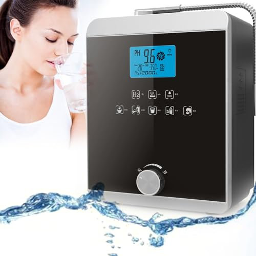 Máquina ionizadora de agua/Filtración de agua alcalina doméstica/Agua alcalina pH 2,8-11/Máquina purificadora de agua/5 ajustes/Voz inteligente/Limpieza automática-12000 litros por filtro