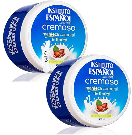 Instituto Español Körpercreme mit Sheabutter, Feuchtigkeitsspendende mit Vitamin ADEF, Pflege trockener, rissiger Haut, Feuchtigkeitscreme für trockene Haut, Gesichtscreme, set 800ml