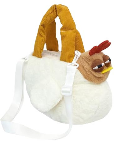 Schläfrige Hühnertasche, Neuartige Hühnerhandtasche, Süße und Hässliche Huhn-Plüschhandtasche, Persönlichkeitstier-Cartoon-Tasche, Lustige Henne-Handtasche, Weiche, mit Plüsch Gefüllte Henne-Handtasch
