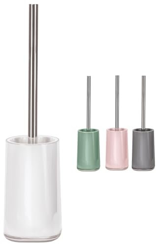 KW Luxury Gloss Finish Toilet Brush and Holder (White)