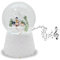 Schneekugel Weihnachten Spieluhr | Bergdorf Kirche | Ornament Sockel weiß | Höhe 140mm Breite 100mm | Musik | 20293
