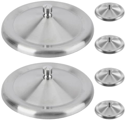 ULTECHNOVO 6pcs Stainless Steel Lid Cup Cover Coffee Glasses Cup Lid Tumbler for Coffee Travel Coffee Mug Universal Mug Lid Universal Drink Cover Mug Lid Covers Tea Mug Cover Silver