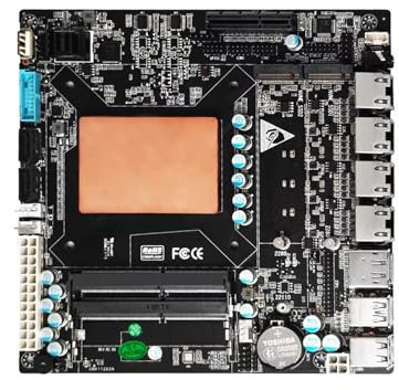 SJRC 6 Bay SATA3.0 NAS Motherboard Core i7-1165G7, 17 x 17 cm Mini ITX Mainboard with 4 x i226V 2.5GbE LAN, Dual M.2 NVMe DDR4 Board with PCIE x4, PCle3.0 x4, 16GB RAM 512GB SSD