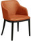 Moderne Esszimmerstühle aus Leder für Küche und Büro, stilvoller Sessel mit Rückenlehne für Empfang und Konferenzräume, bequem und langlebig, orange