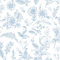 LiKiLiKi Selbstklebende Tapete 44 x 300 cm Blau Blumentapete Vinyl Tapete Boho Wandtapete Wasserfest Klebetapete für Möbel Badezimmer Schlafzimmer