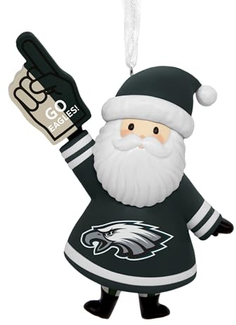 Hallmark NFL Philadelphia Eagles Santa Fan Weihnachten Ornament Geschenke für Sportfans