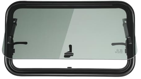 Wohnmobilfenster 800x500 mm Wohnwagen Fenster Ausstellfenster Wohnmobil Fenster RV Externes Push Fenster mit Fliegengitter und integriertem Rollo Fliegengitter Seitenfenster für RV Van Camper