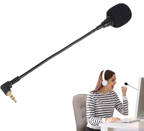 Headphone Microphone Accessory - Helmet Microphone Dynamic Microphone 3.5mm Microphone | Headphone Accessories with Portable Microphone for Laptops, Tablets, Family, Friends