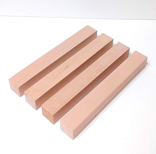 4 Tischfüße gehobelt Buche massiv 6x6cm stark. Kanthölzer Holz Sondermaße auf Anfrage (30cm lang)