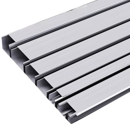Yiustldd 1 m Langer quadratischer Kabelkanal, Metall-Kabelkanal, robuste Aluminium-Kabelkanäle für Innen-/Außenbereich, Garage/Lager,25x25mm