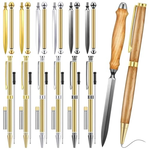 yeraa Kit de Projet de Tournage sur Bois de 7 mm pour Ouvre-Lettres et Stylo, Destiné Aux Artisans, Outil de Coupe D'Enveloppe et D'Ouverture de Courrier en Papier.