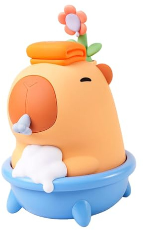SiaBiced Automatischer Seifenspender, 280 ml elektrischer Seifenspender, über USB aufladbar, IPX7 wasserdichter Schaumzerstäuber, kreatives Capybara-Design für Badezimmer, Küche, Schulen, Hotels, Blau