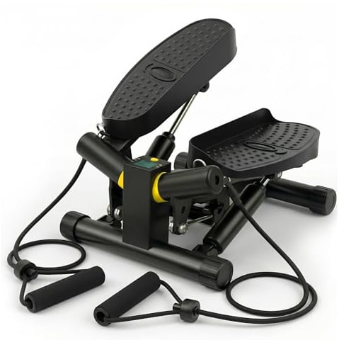 Niceday PRO-Twist Stepper mit seitlicher Swingbewegung für Zuhause Training | Auf vielfach getestetes Hydrauliksystem, höhenverstellbar mit Bändern; ideal für Fortgeschrittene und effektives Heimtraining