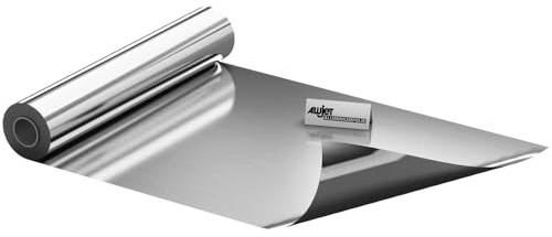 Alujet Aluminiumfolie 0,10 mm x 1000 mm x 25 Meter Reinaluminiumfolie Sauna Dampfsperre