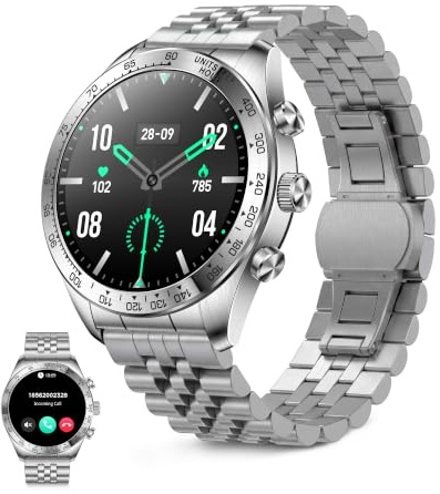 KSIX Elite Go Smartwatch Metálico, Pantalla AMOLED 1.43, Autonomía 7 días, IP67, +100 Modos Deporte, Llamadas, Plateado