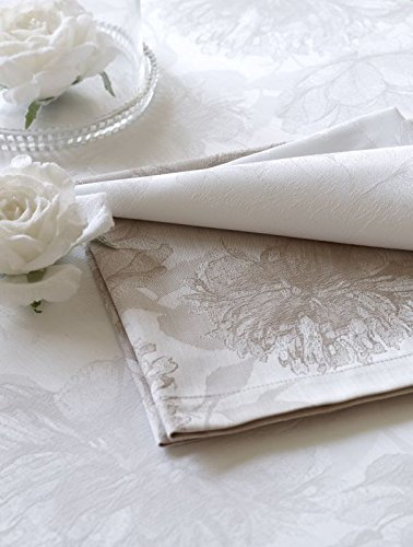 Curt Bauer Damask Tischwäsche 3458 Diana 160cm rund, Farbe leinen