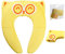 Gimars Almohadilla para orinal, de silicona, antideslizante, grande, portátil con bolsa, reutilizable, para entrenamiento de bebés/niños pequeños, color rosa/amarillo.