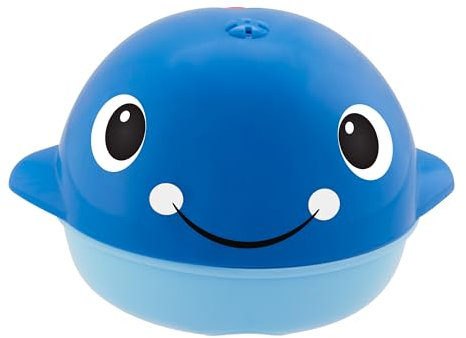 Chicco Ballenita Nada y Salpica - Juguete de Baño para el Agua y Bañera, Ballena con Efecto Fuente, Color Azul, Multicolor, Normal