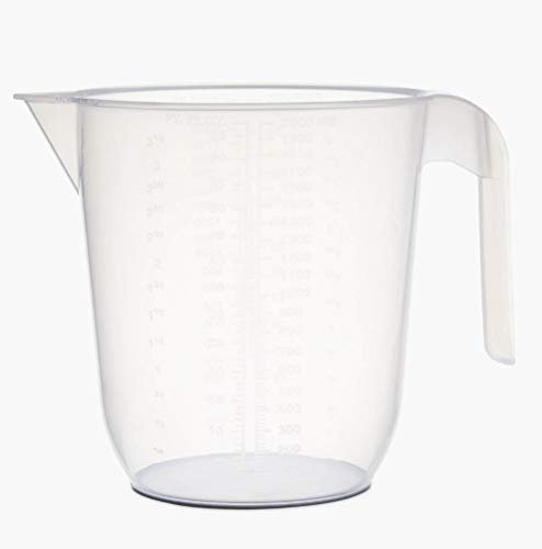 Measuring Jug 2 Litre. U-COOK Kitchen Home Tool. Transparent Clear 2000ml Volume. BPA Free. Graduated Jug PT, OZ and ML.