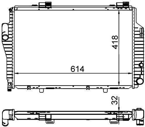 MAHLE CR 307 000S Kühler, Motorkühlung - für Chrysler Crossfire Roadster, u.a.