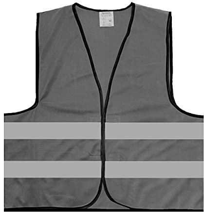 Warnweste - Signalweste - Größe L/XL, Grau