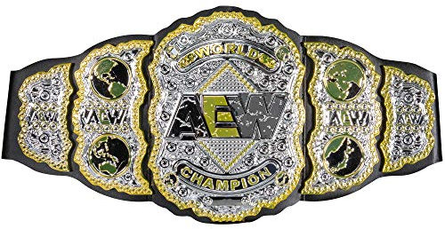 AEW Jungen Championship Gürtel Weltmeisterschaftsgürtel – authentisches Design Rollenspiel, Tragen und Präsentation des Titelgürtels, Mehrfarbig, 44.45 x 5.72 x 22.23 cm 330 Grams