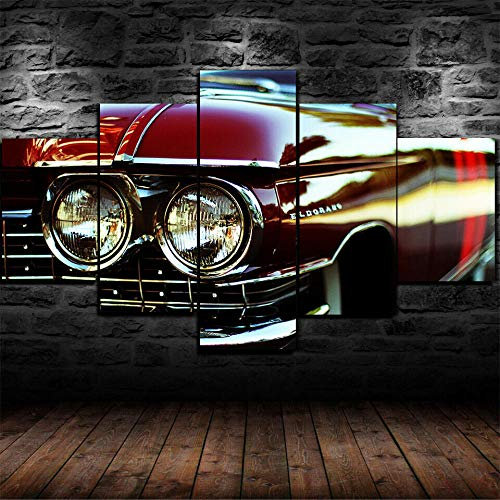 ERSHA Cadillac Eldorado Oldtimer Poster Leinwand gedruckt Wandkunst Dekoration 5 Stück Set