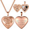GoldChic Jewelry Rose Gold Locket Necklace Engraved Photo, Personalised Lockets that Hold Pictures For Woman